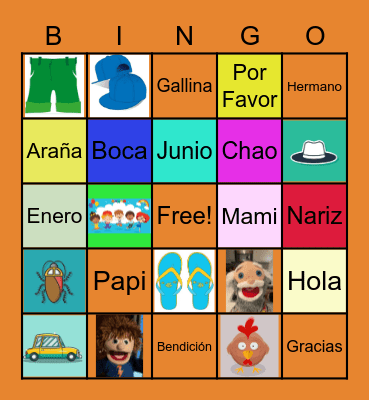 Garcia Family Adventure School Bingo Card