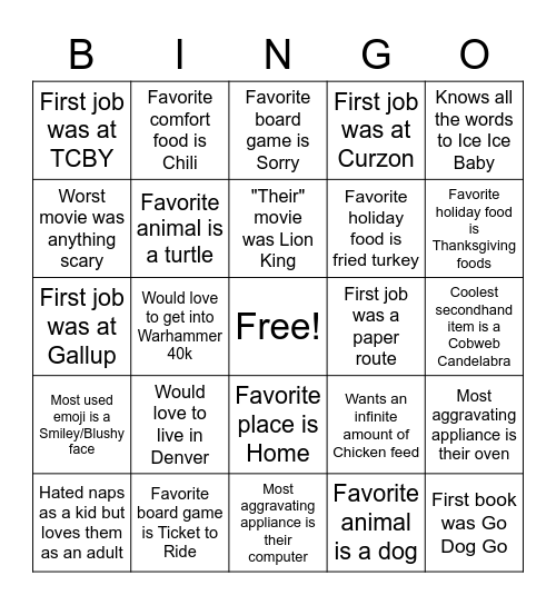 Bingo Card