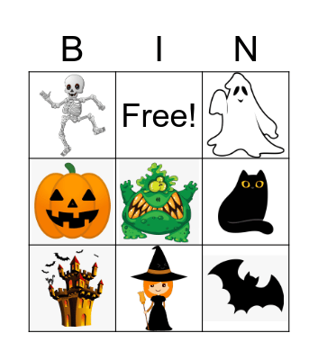 Halloween Bingo Card