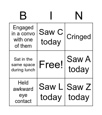 People Iva's hooked up with Bingo Card