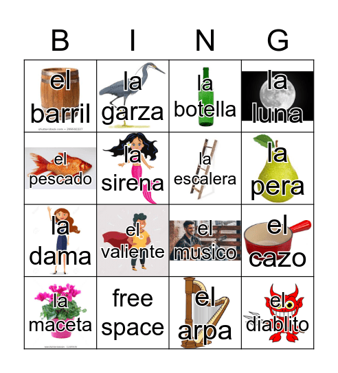 Loteria Mi Pueblito Bingo Card