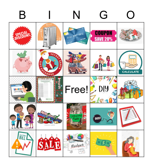 Debt Free Holiday Bingo Card