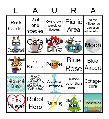 Laura Random Address Bingo Card