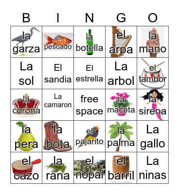 Loteria Mi Pueblito Bingo Card