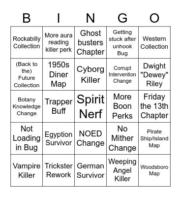 Angela Bingo Card