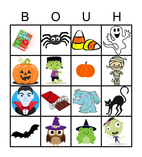 C'est l'Halloween! Bingo Card