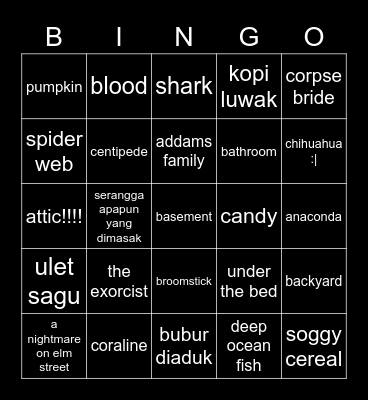 hee’s Bingo Card