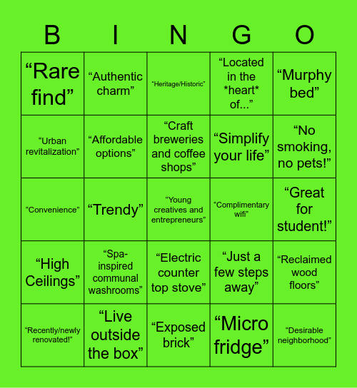 Micro Suite Marketing Buzzwords Bingo Card