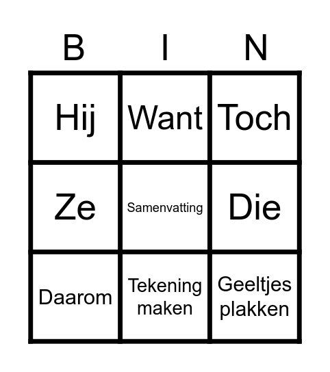 Bingo Card