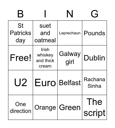 Ding-Dong! Ulster Is Dead Bingo Card
