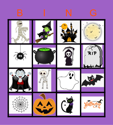 Halloween Bingo at Echelforde! Bingo Card