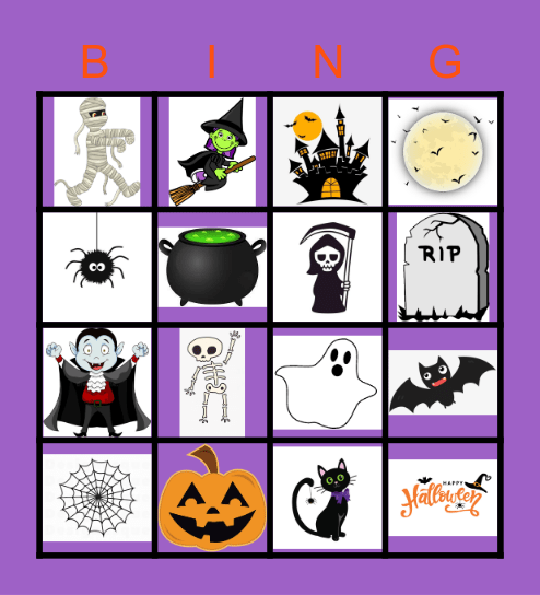 Halloween Bingo at Echelforde! Bingo Card