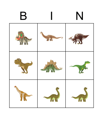 Animal Bingo Card