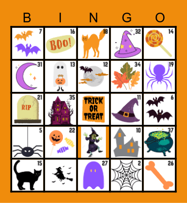 Happy Halloween! Bingo Card