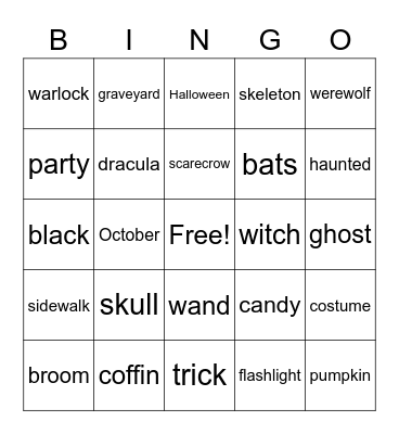 HALLOWEEN Bingo Card