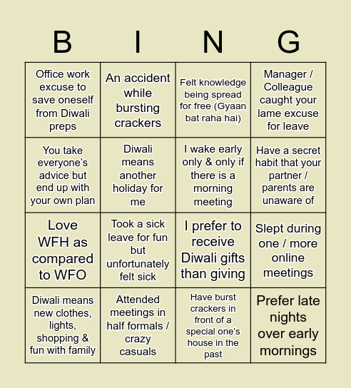 Microsoft Word  Bingo Card