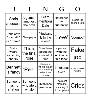 Zamcun Bingo Card