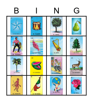 Loteria Bingo Card