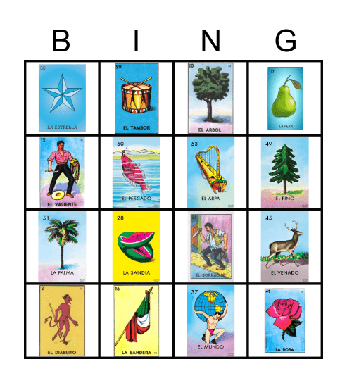 Loteria Bingo Card