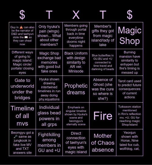 Star seekers Bingo Card