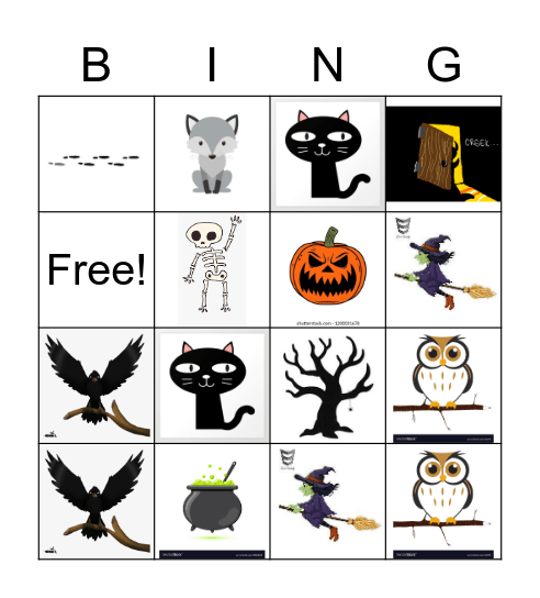 Spooky sounds Bingo Card