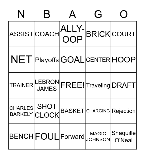 C1000 PLAYOFFS Bingo Card