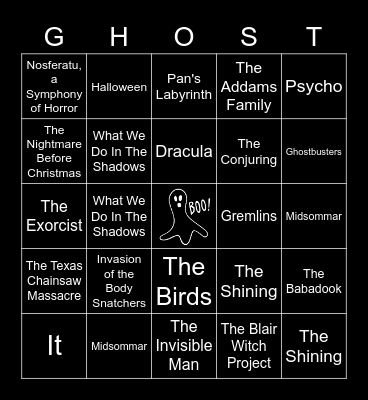 MOVIE BINGO Card