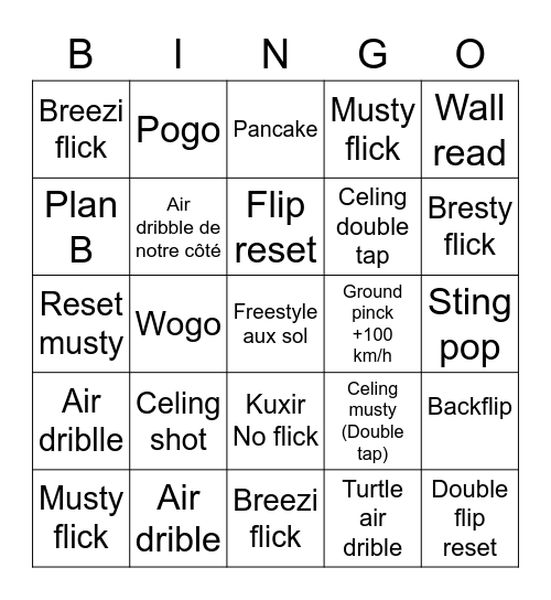 Bingo freestyle Bingo Card