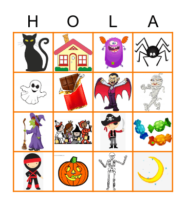 ¡Feliz Halloween! Bingo Card