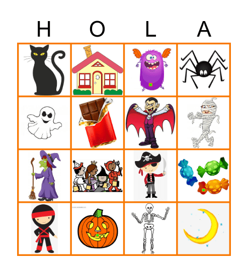 ¡Feliz Halloween! Bingo Card