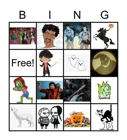 Halloween Music Bingo! Bingo Card