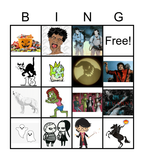 Halloween Music Bingo! Bingo Card