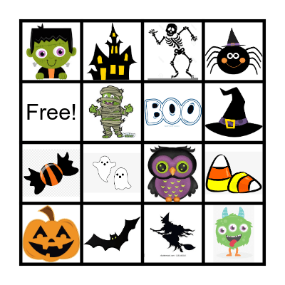 Halloween BINGO Card