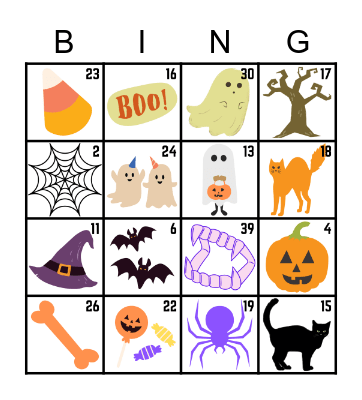 Halloween Bingo Card