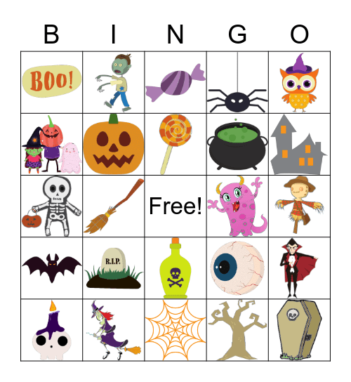 Halloween BINGO Card