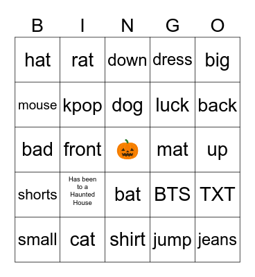 Test Bingo Card