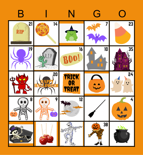 GASP Halloween Bingo Card