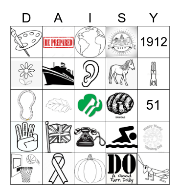 DAISY BINGO! Bingo Card