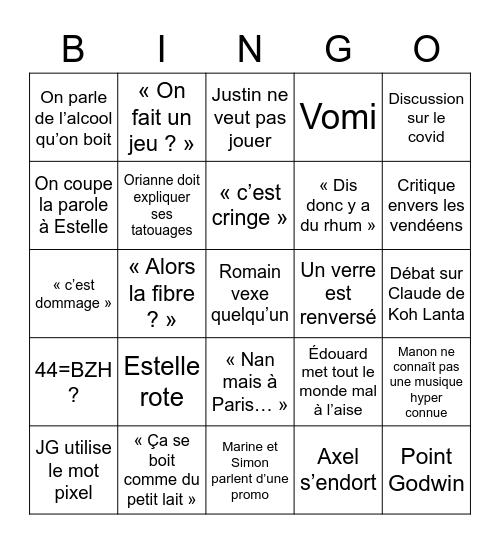 CremAnnivers’Hair Bingo Card