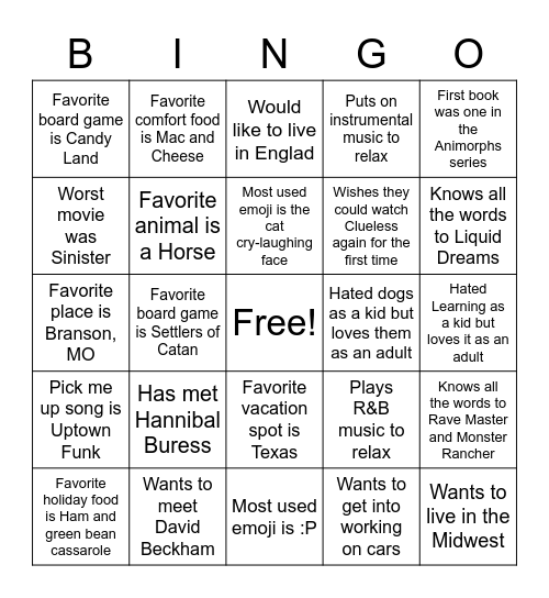 Bingo Card