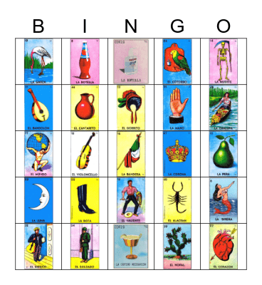 Loteria Bingo Card