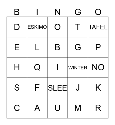 Bingo Bonus Bingo Card