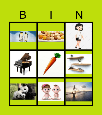 Plural Nouns Bingo Card