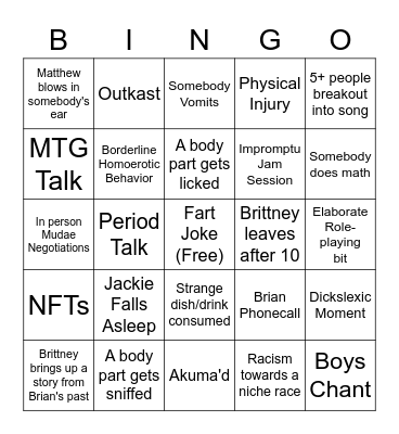 Halloween Bingo Card