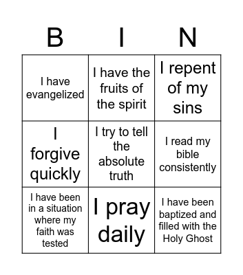 GETTING READY BINGO Card
