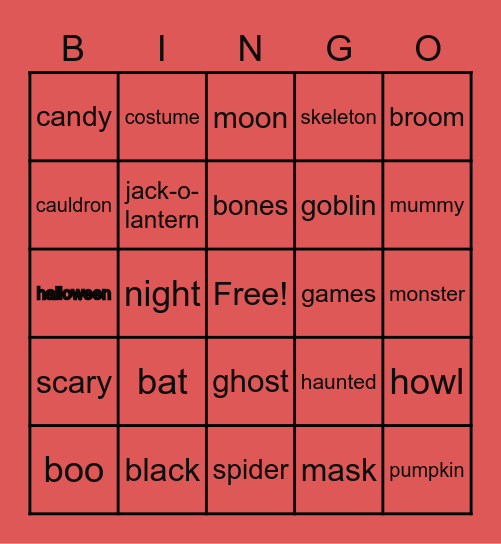 JAJA BINGO CARD Bingo Card