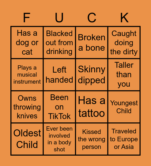 Ice Breaker Bingo Card