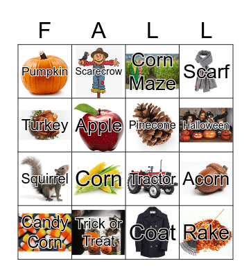 FALL Bingo Card