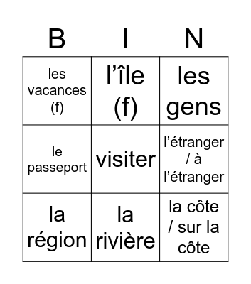 Level 1 holidays Bingo Card