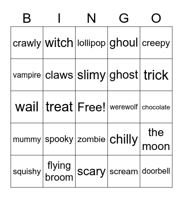 Happy Halloween! Bingo Card